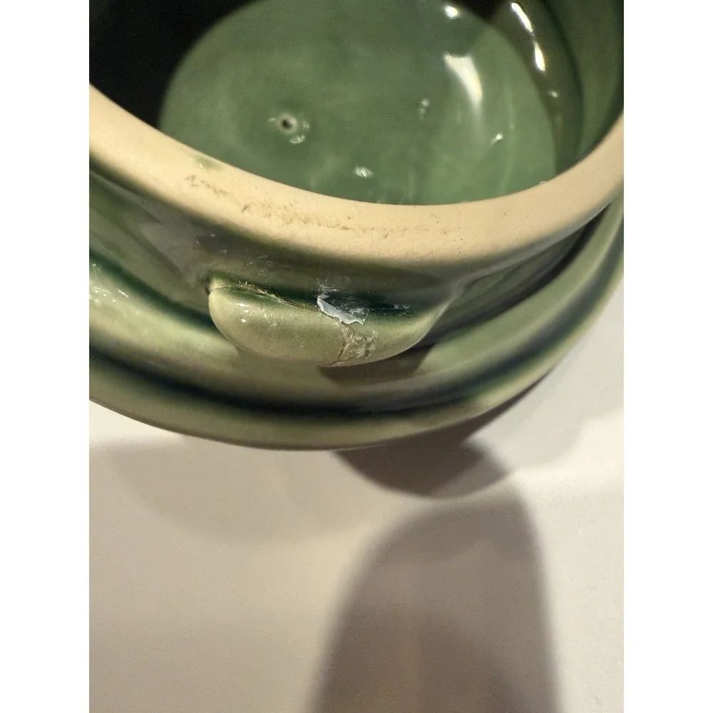 Bordallo Pinheiro Green Vine Leaf Teapot Portugal 6.5